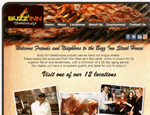 Tablet Screenshot of buzzinnsteakhouse.com